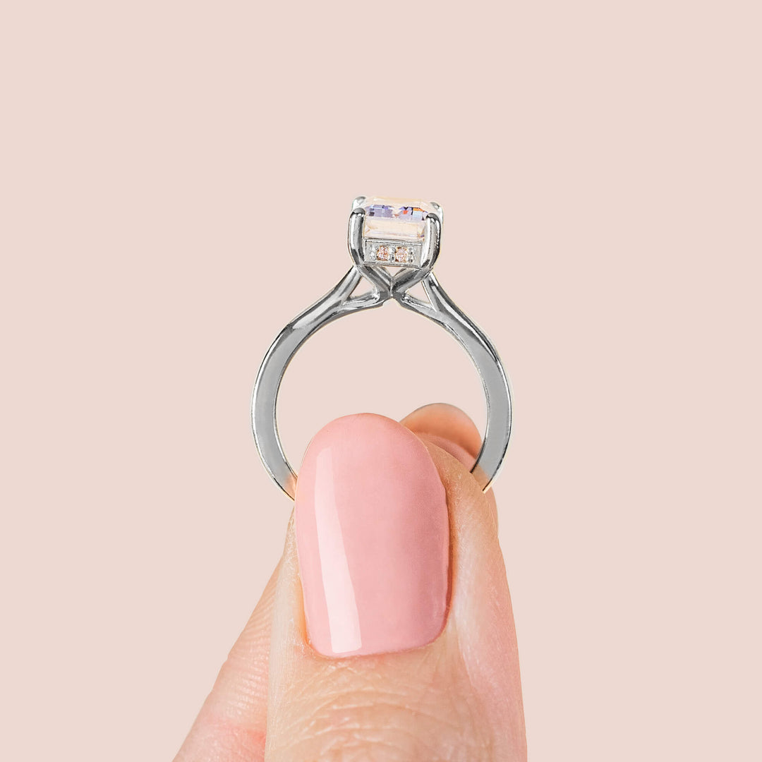 HERO EMERALD CUT MOISSANITE ENGAGEMENT RING