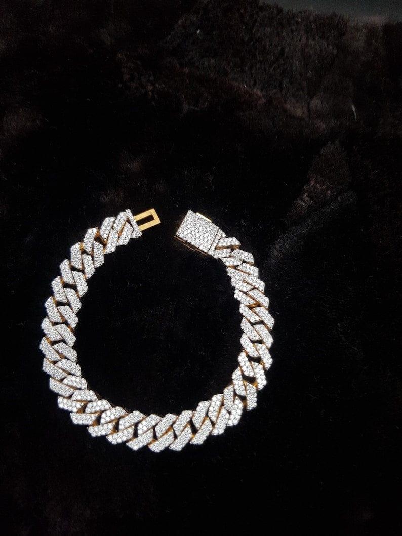 solid gold cuban link bracelet