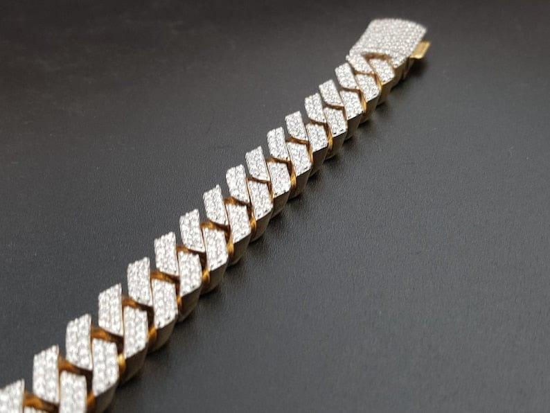 iced out cuban link bracelet