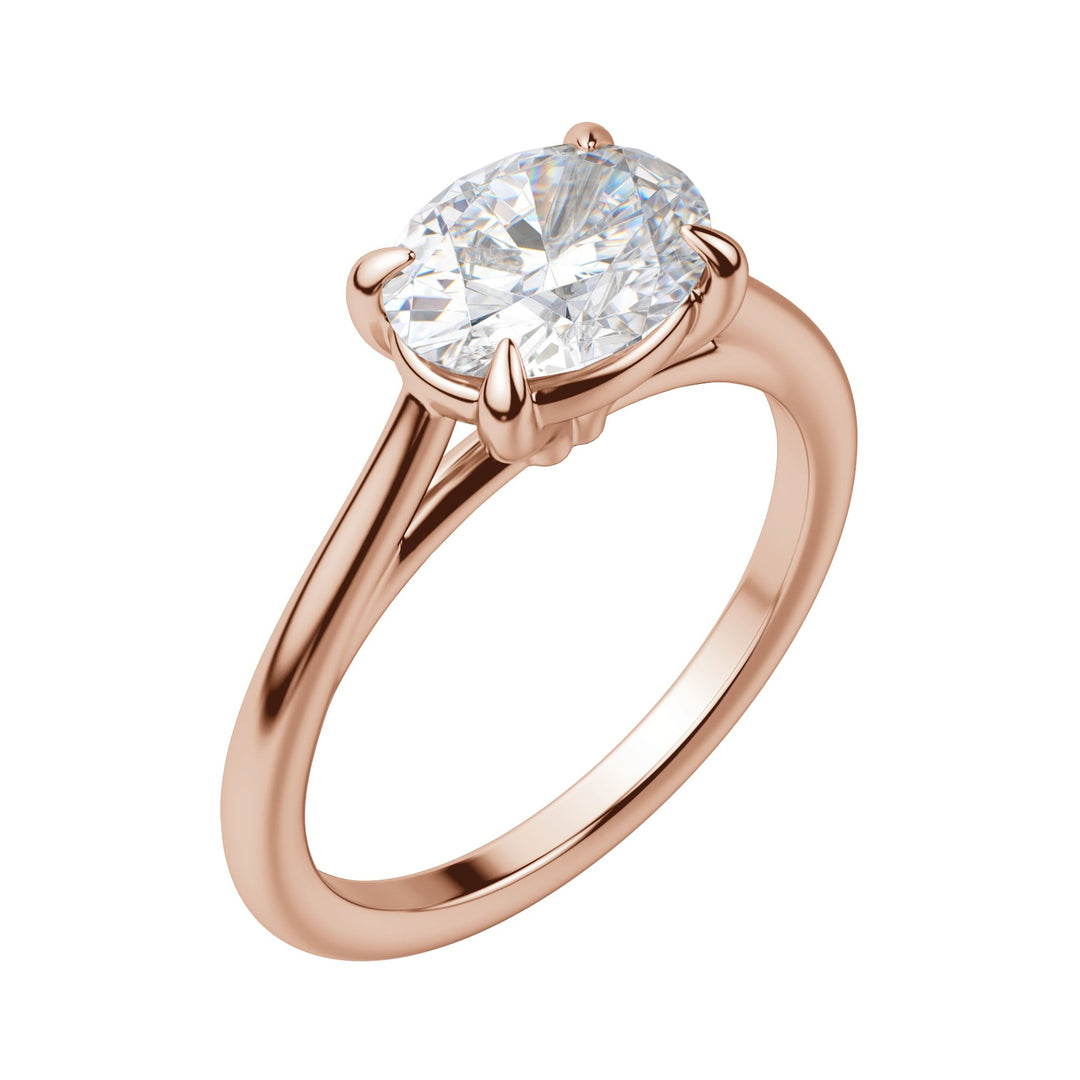 EDGY CLASSIC OVAL CUT MOISSANITE ENGAGEMENT RING