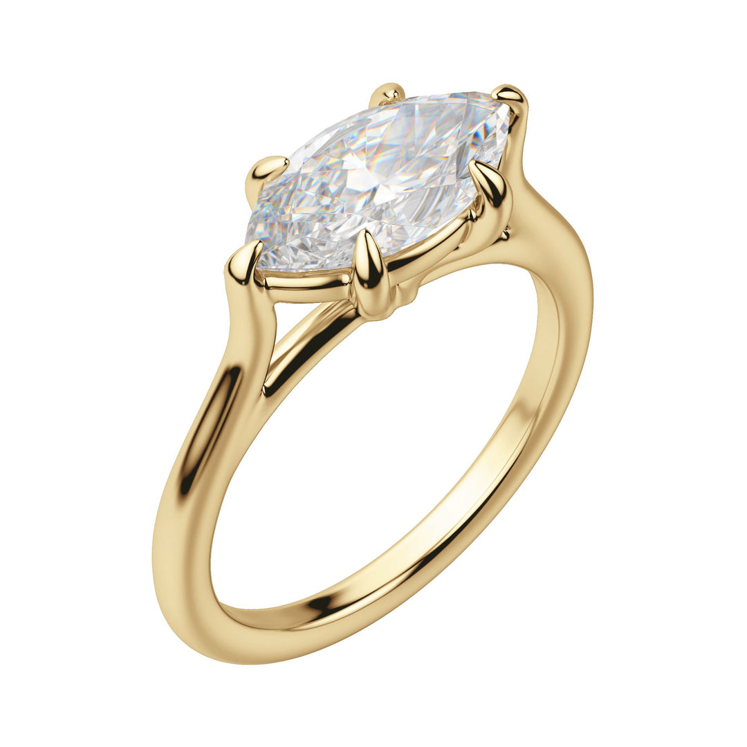 EDGY CLASSIC MARQUISE CUT MOISSANITE ENGAGEMENT RING