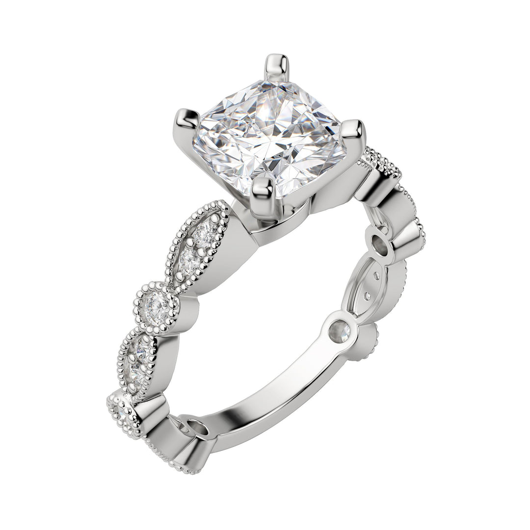 EYRE CUSHION CUT MOISSANITE ENGAGEMENT RING