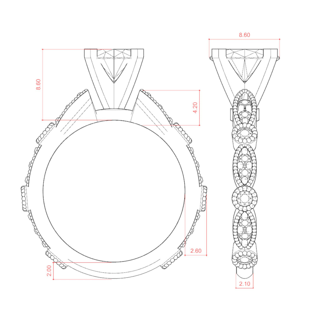 EYRE OVAL CUT MOISSANITE ENGAGEMENT RING