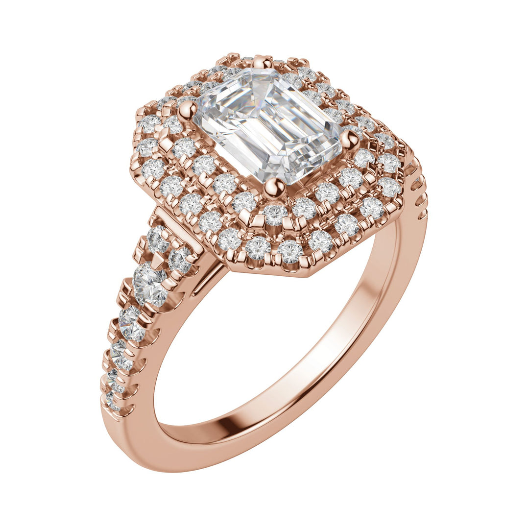 GLOW EMERALD CUT MOISSANITE ENGAGEMENT RING