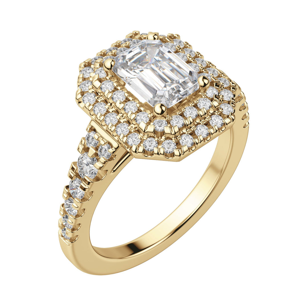 GLOW EMERALD CUT MOISSANITE ENGAGEMENT RING