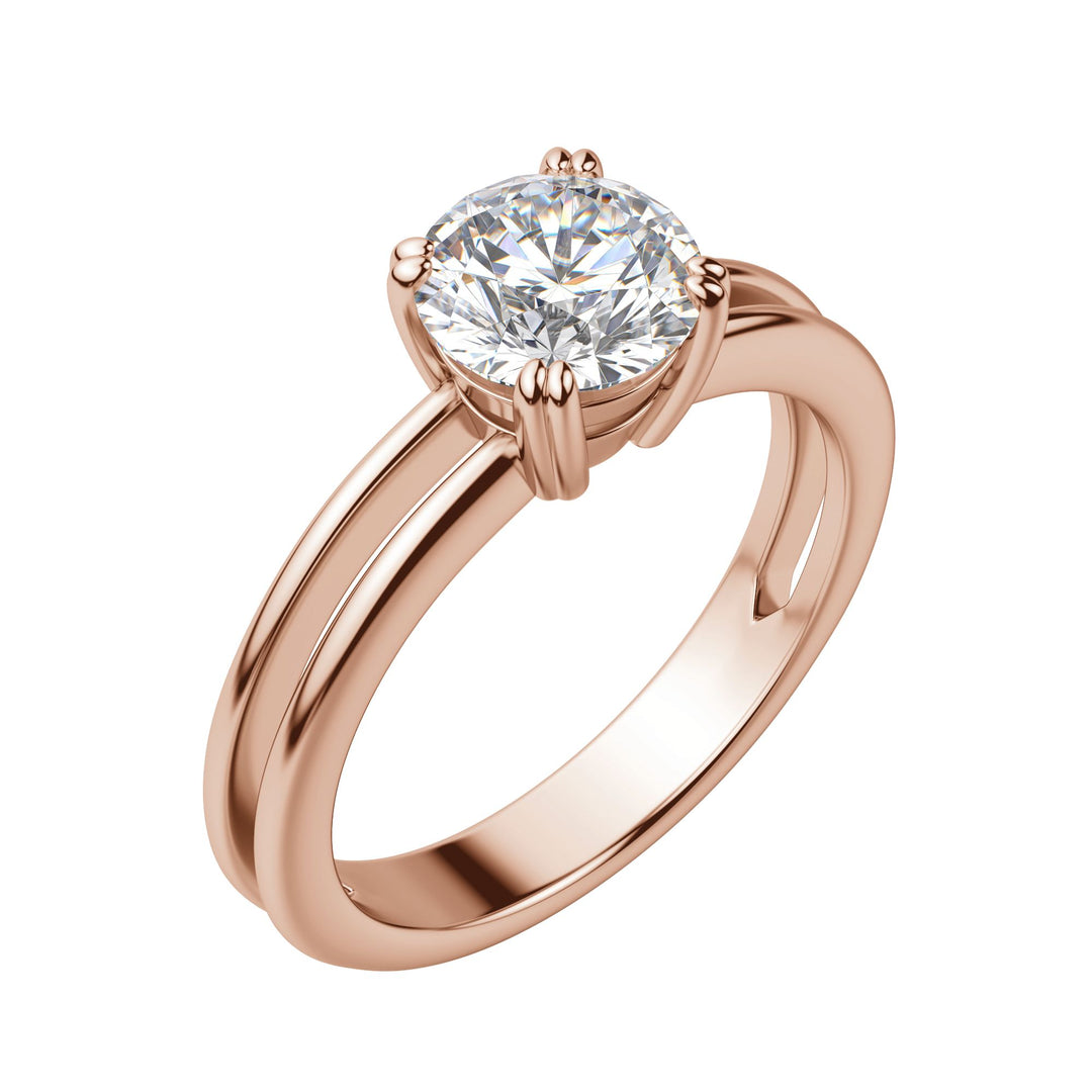 ROMA ROUND CUT MOISSANITE ENGAGEMENT RING