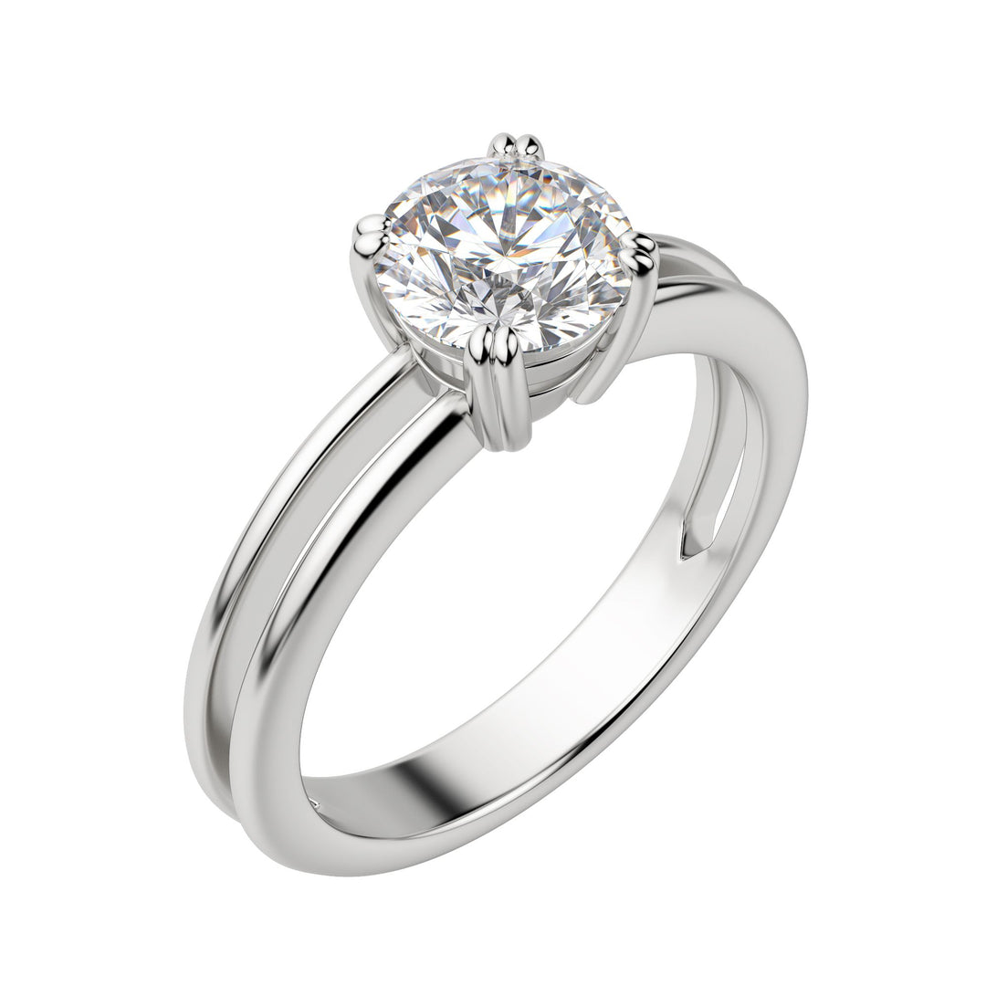 ROMA ROUND CUT MOISSANITE ENGAGEMENT RING