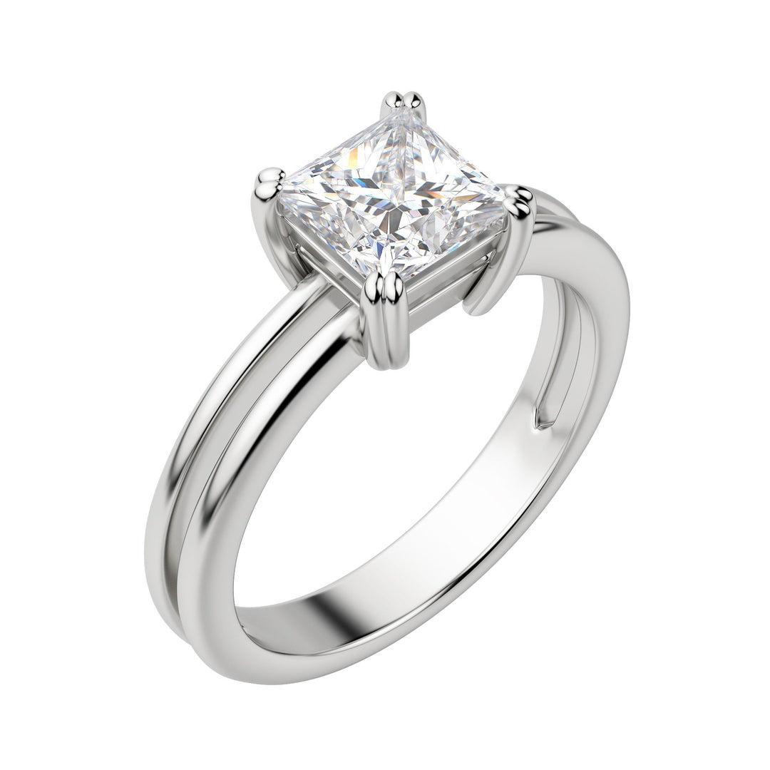 ROMA PRINCESS CUT MOISSANITE ENGAGEMENT RING