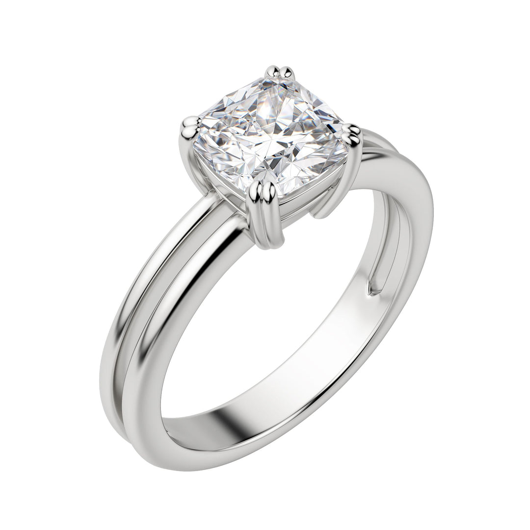 ROMA CUSHION CUT MOISSANITE ENGAGEMENT RING