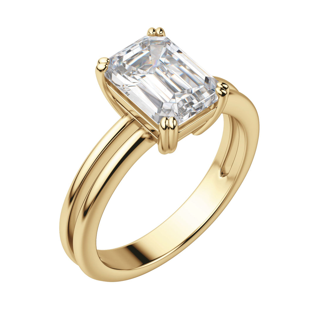 ROMA EMERALD CUT MOISSANITE ENGAGEMENT RING