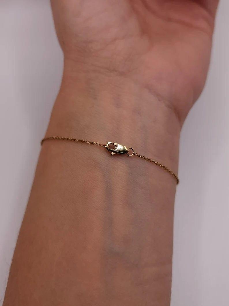 14K GOLD DELICATE HEART BRACELET