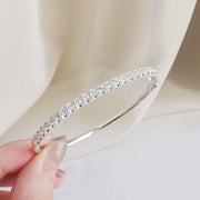 14K GOLD SPARKLING DIAMOND BANGLE BRACELET