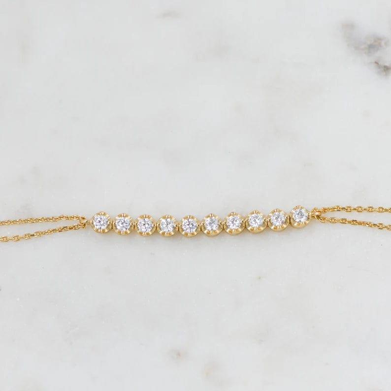 14K SOLID GOLD 3.5MM ROUND BRACELET