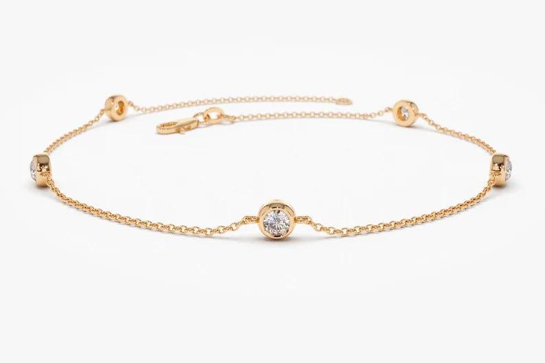 14K SOLID GOLD DAINTY YARD BRACELET