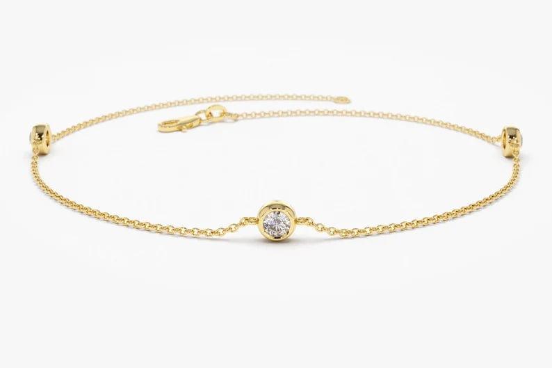 14K SOLID GOLD DAINTY YARD BRACELET