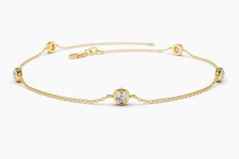 14K SOLID GOLD DAINTY YARD BRACELET