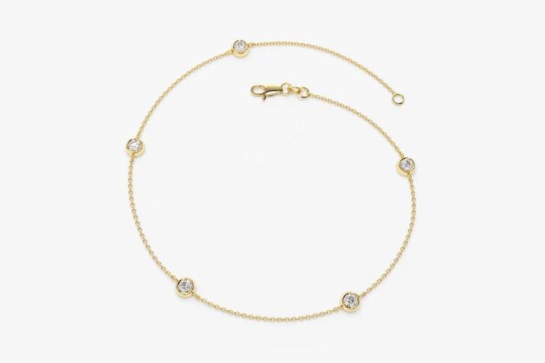 14K SOLID GOLD DAINTY YARD BRACELET