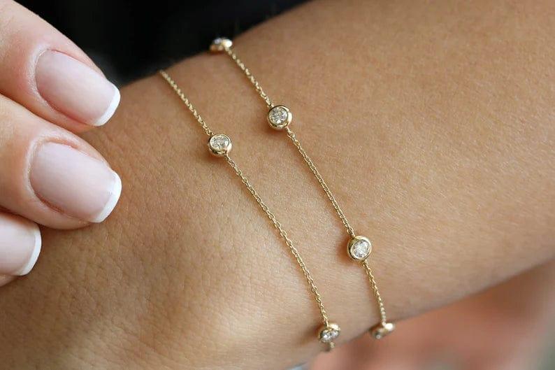 14K SOLID GOLD DAINTY YARD BRACELET