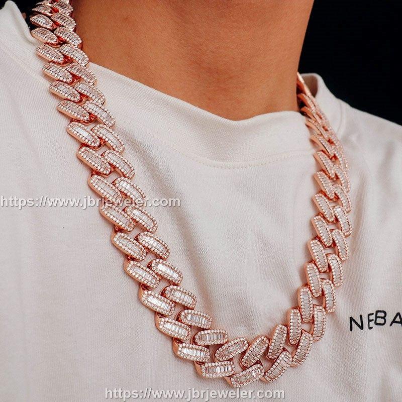 rose gold cuban link chain