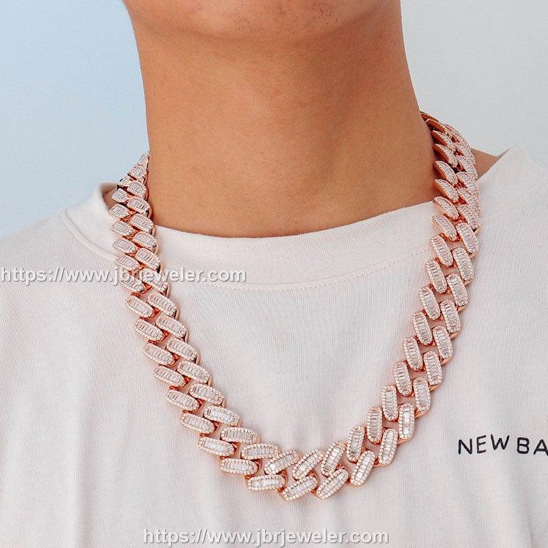 mens rose gold cuban link chain