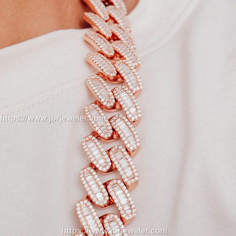 miami cuban link chain rose gold