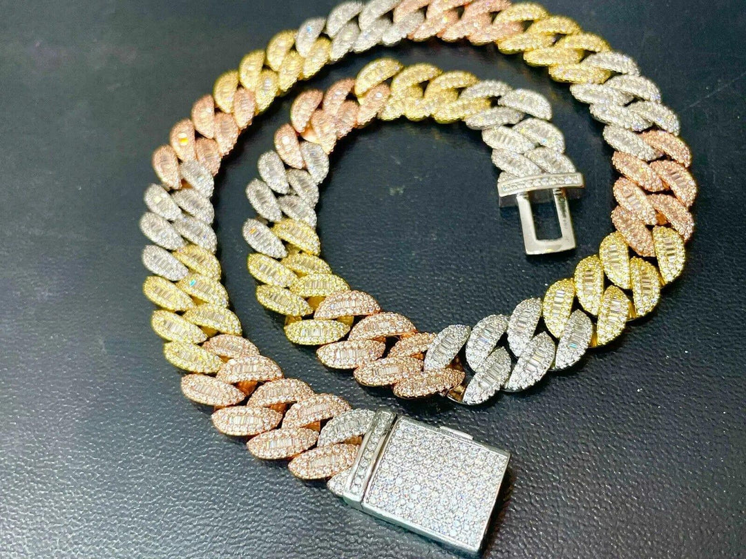 diamond cuban link chain gold