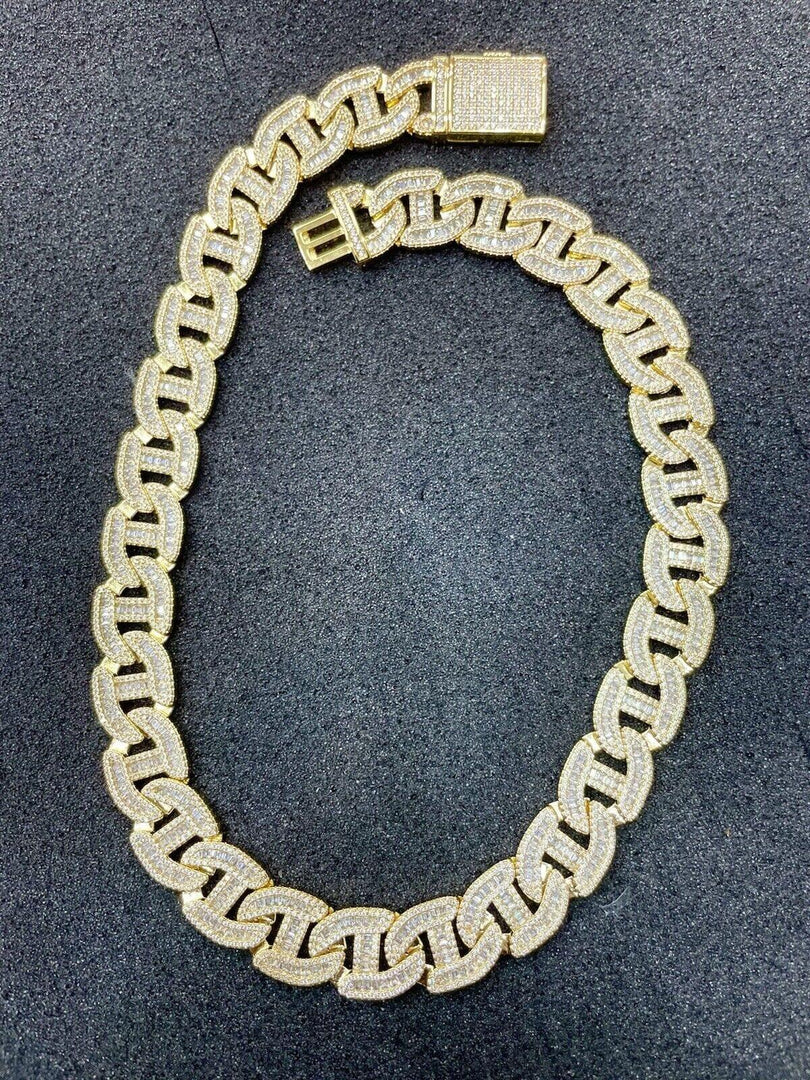 moissanite diamond cuban link chain