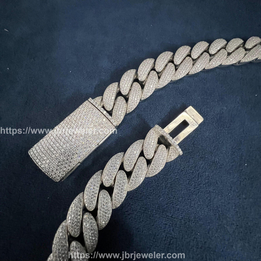 white gold miami cuban link chain