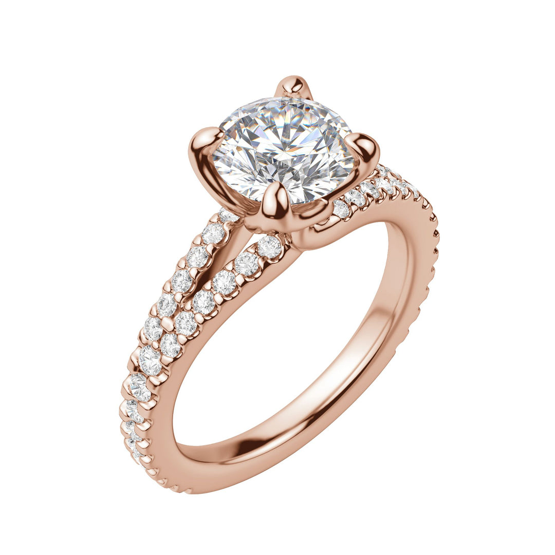 RAIA ROUND CUT MOISSANITE ENGAGEMENT RING