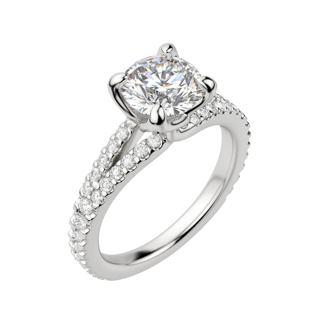 RAIA ROUND CUT MOISSANITE ENGAGEMENT RING