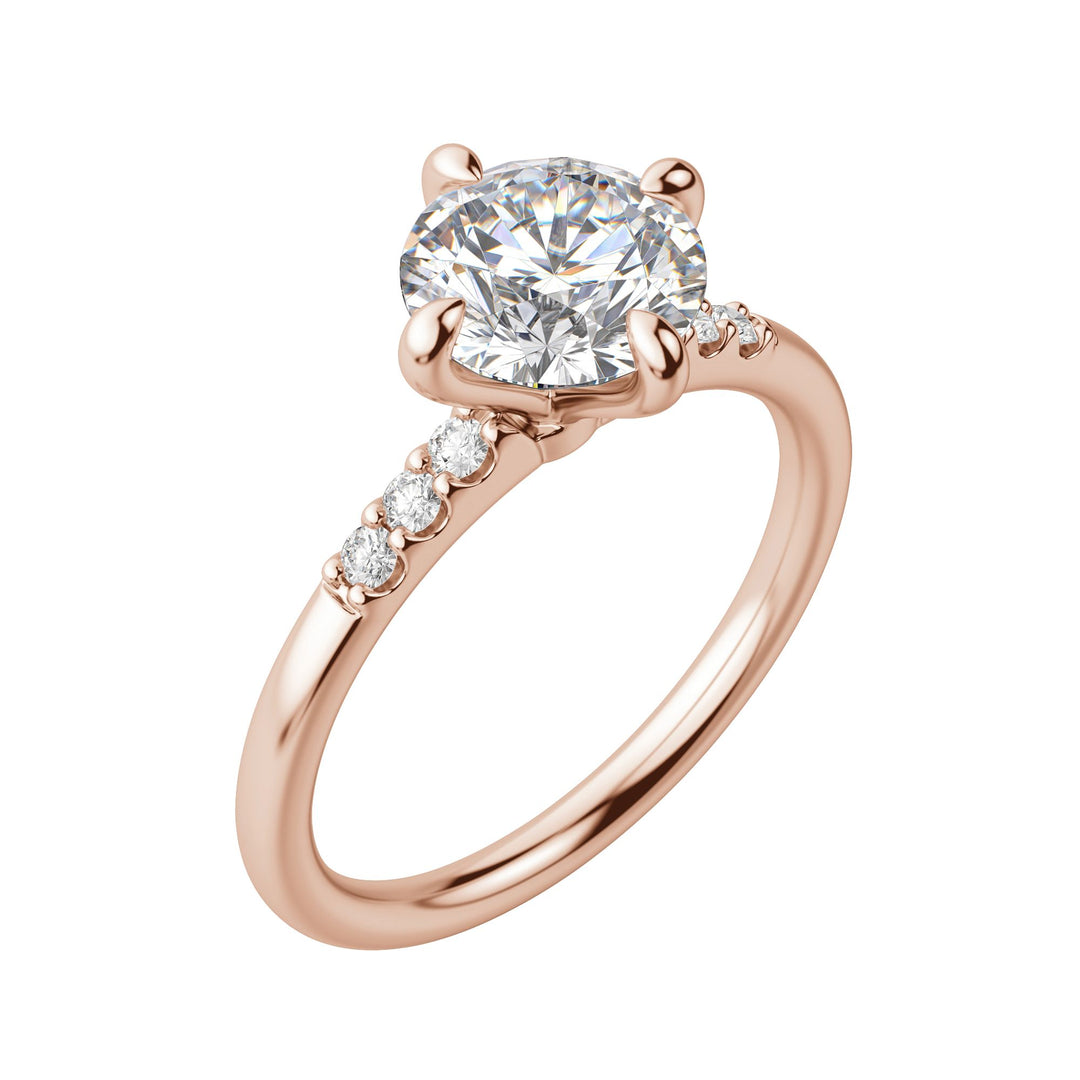 RHOS ROUND CUT MOISSANITE ENGAGEMENT RING