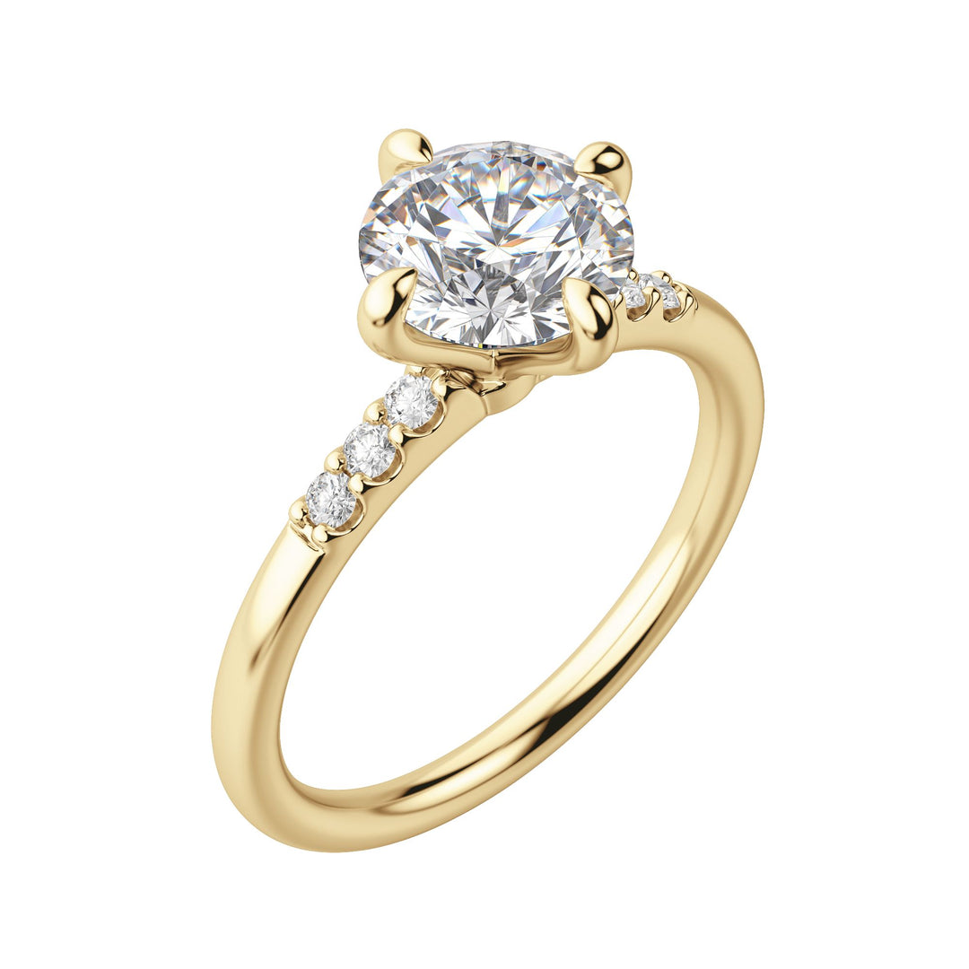 RHOS ROUND CUT MOISSANITE ENGAGEMENT RING