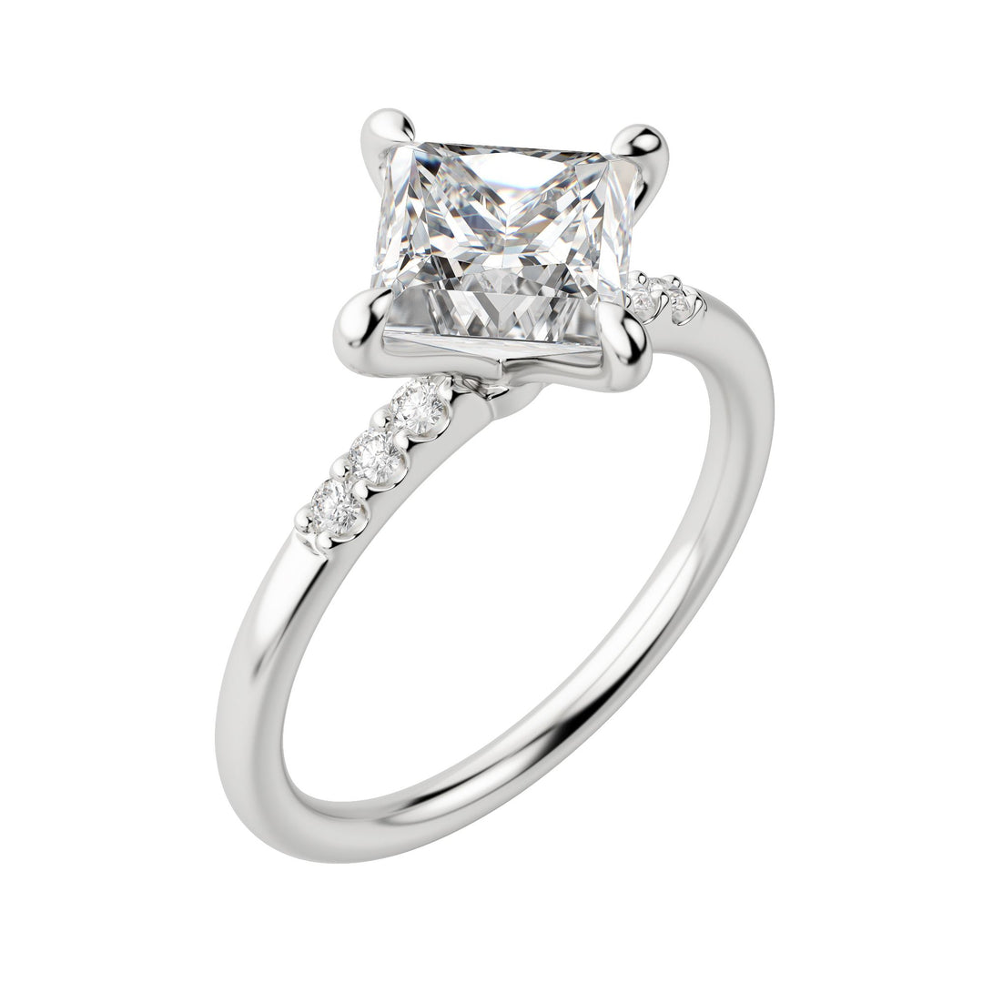 RHOS PRINCESS CUT MOISSANITE ENGAGEMENT RING