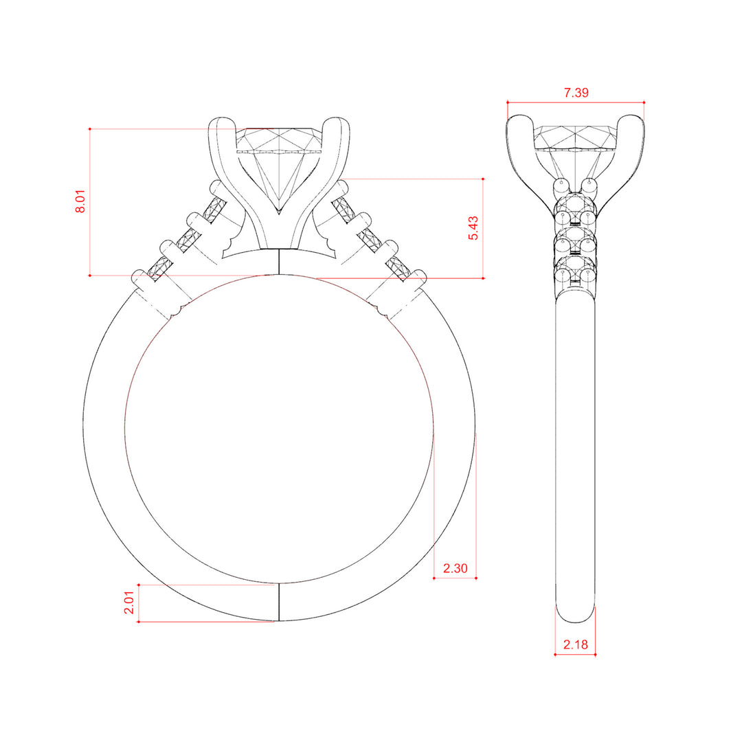 SOMA ROUND CUT MOISSANITE ENGAGEMENT RING