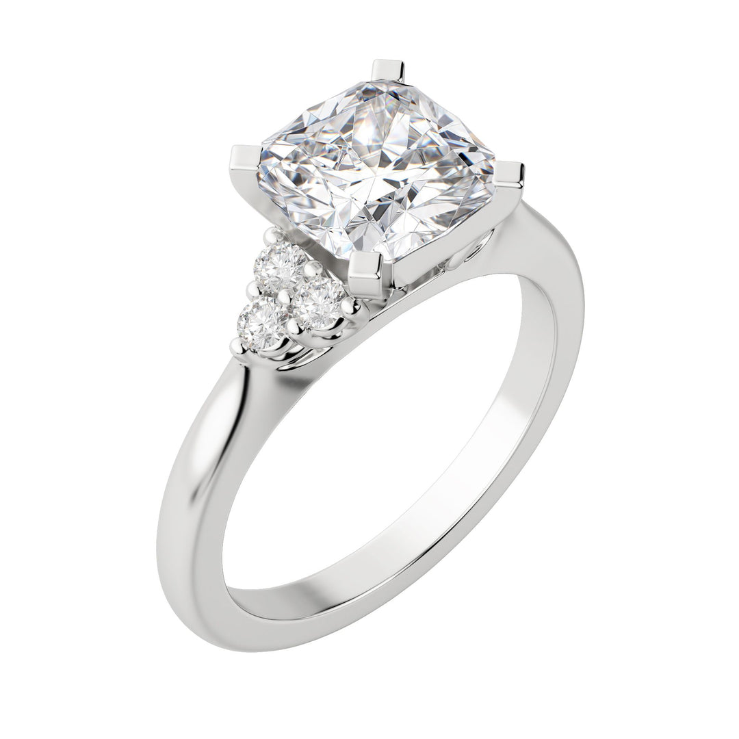 CALM CUSHION CUT MOISSANITE ENGAGEMENT RING