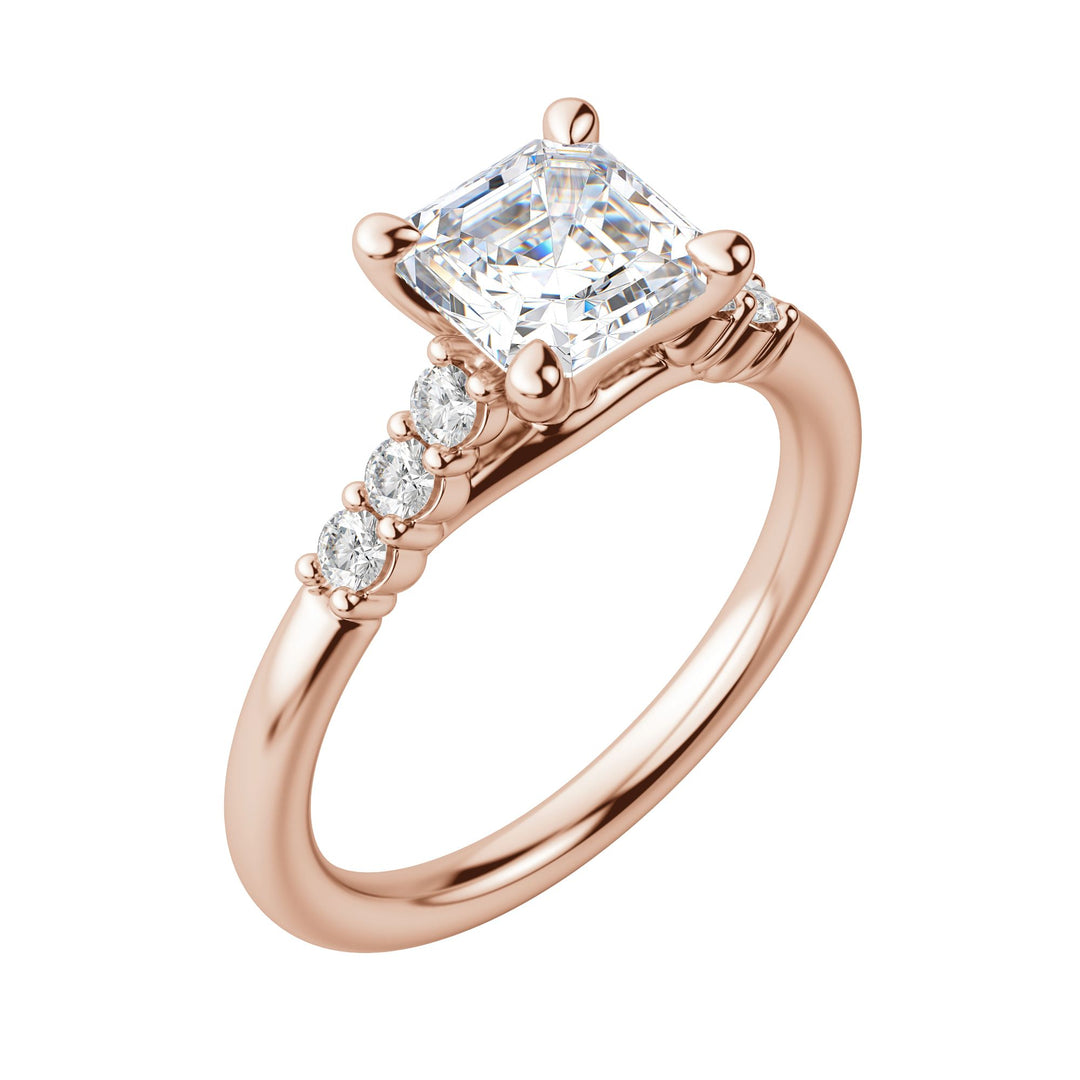 SOMA ASSCHER CUT MOISSANITE ENGAGEMENT RING