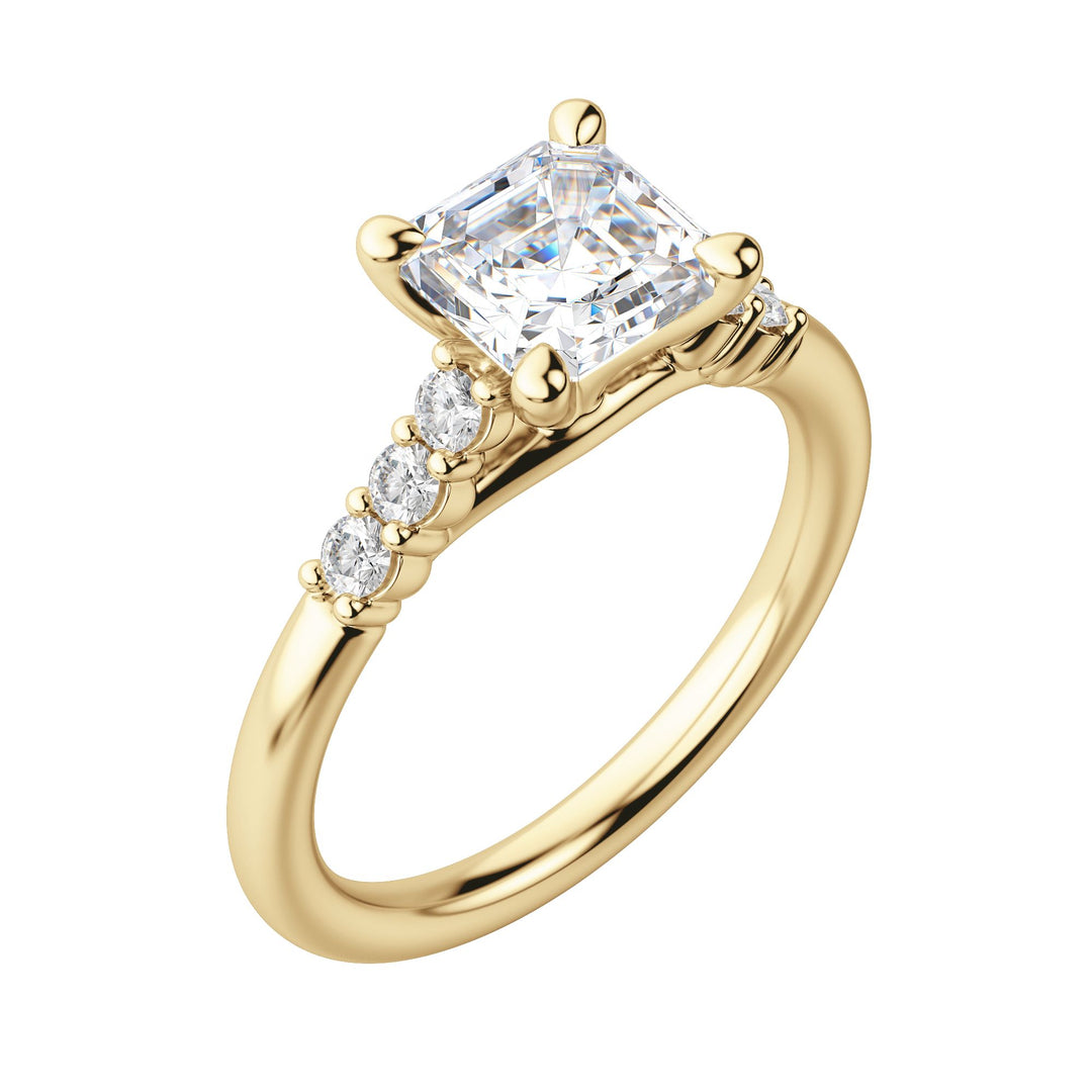 SOMA ASSCHER CUT MOISSANITE ENGAGEMENT RING