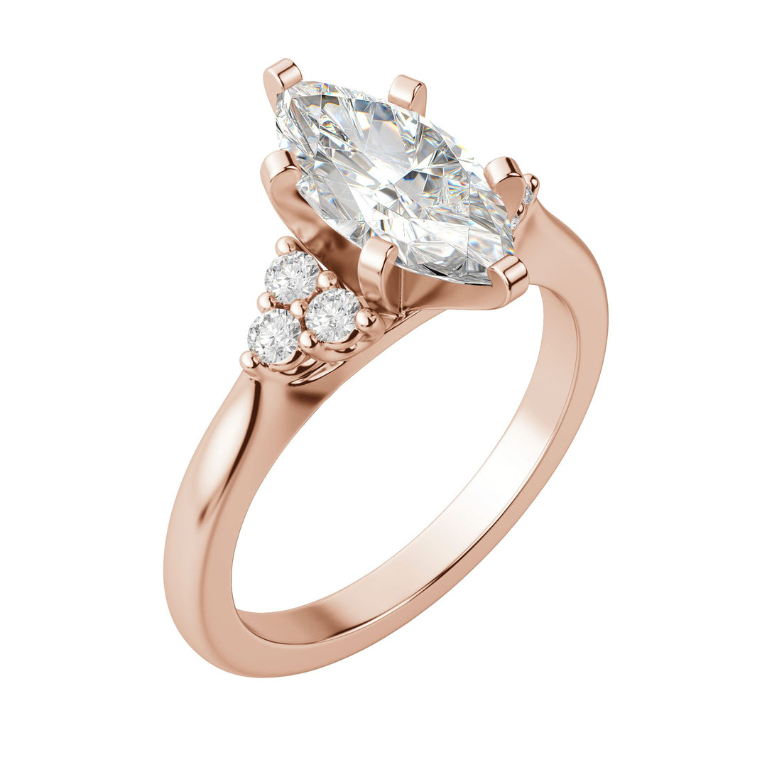 CALM MARQUISE CUT MOISSANITE ENGAGEMENT RING