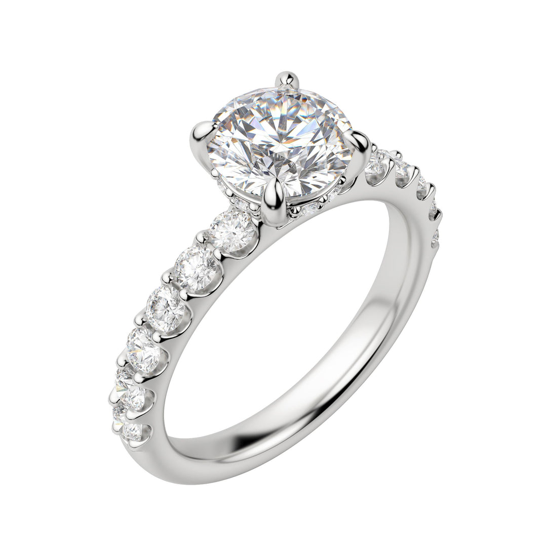 HOLM BOLD ROUND CUT MOISSANITE ENGAGEMENT RING