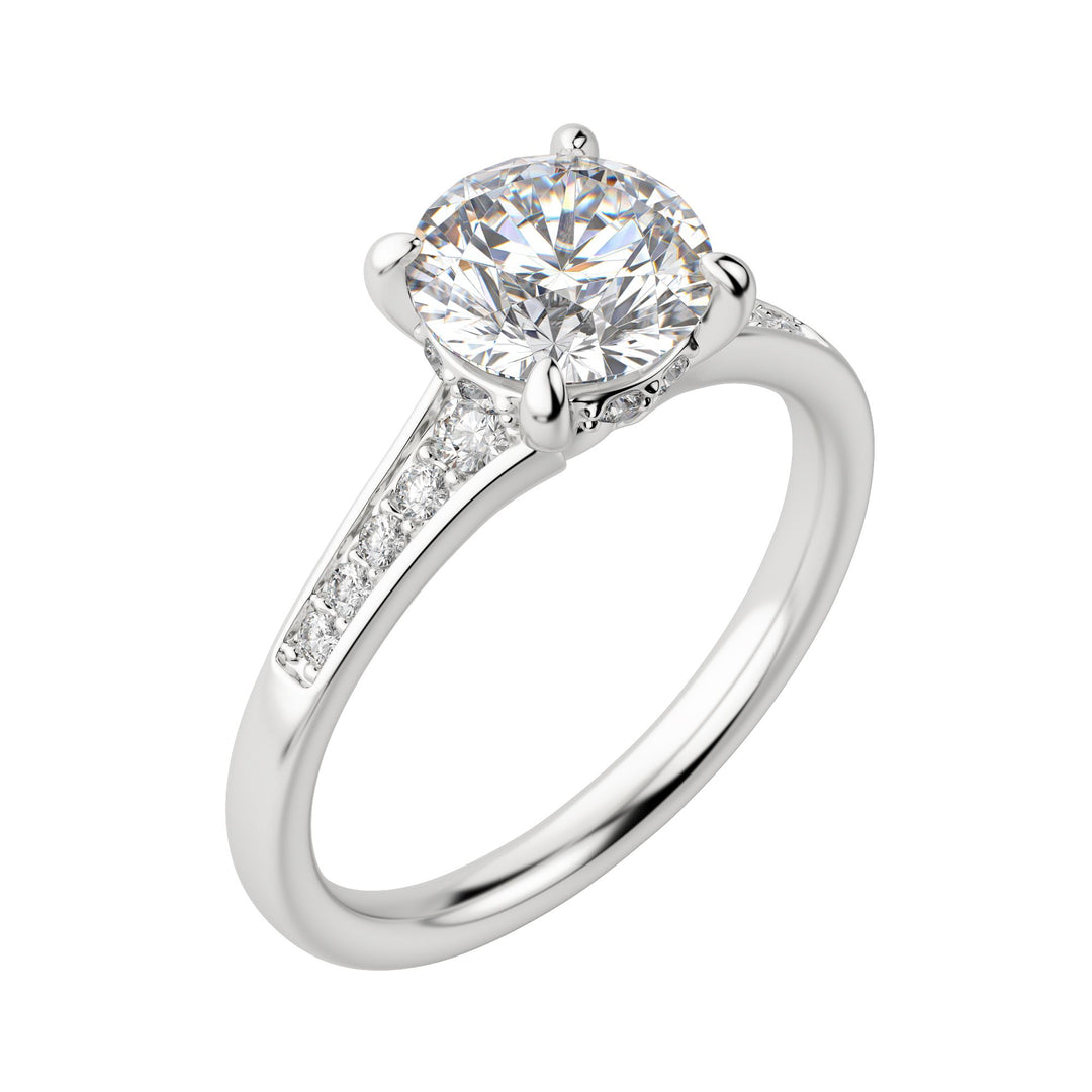 IRIS ROUND CUT MOISSANITE ENGAGEMENT RING