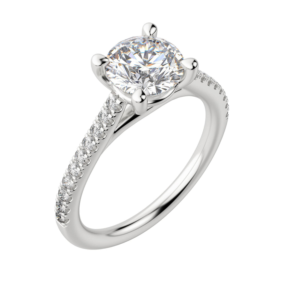 SONE ROUND CUT MOISSANITE ENGAGEMENT RING