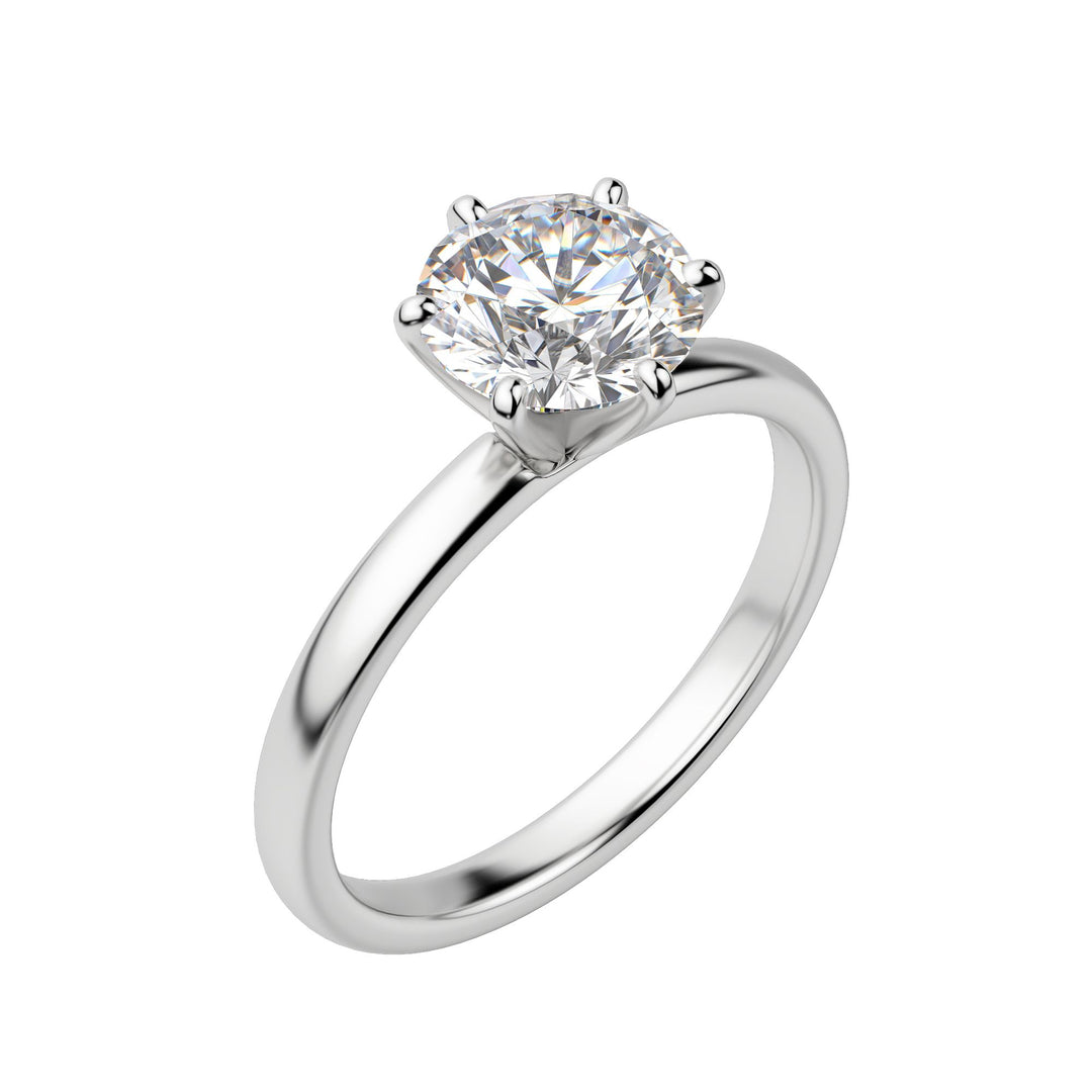 BARE 6-PRONG ROUND CUT MOISSANITE ENGAGEMENT RING