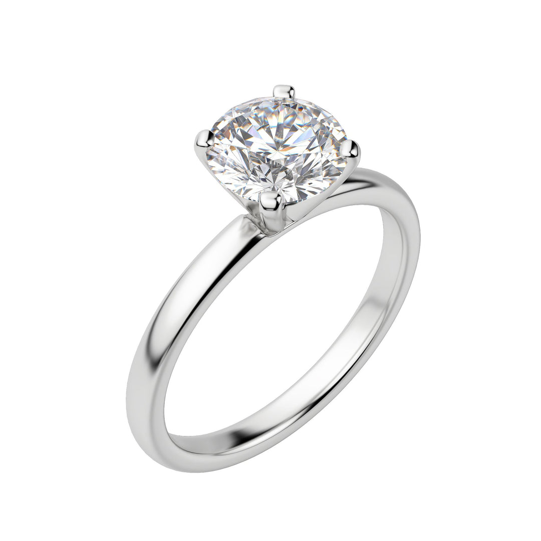 BARE 4-PRONG ROUND CUT MOISSANITE ENGAGEMENT RING