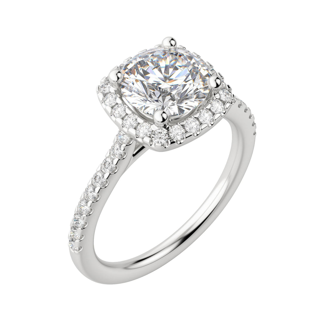 HELM ROUND CUT MOISSANITE ENGAGEMENT RING