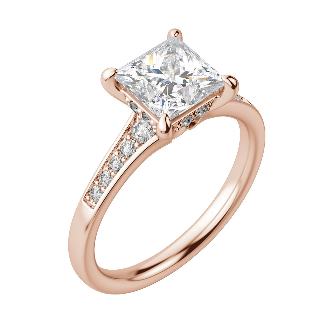 IRIS PRINCESS CUT MOISSANITE ENGAGEMENT RING