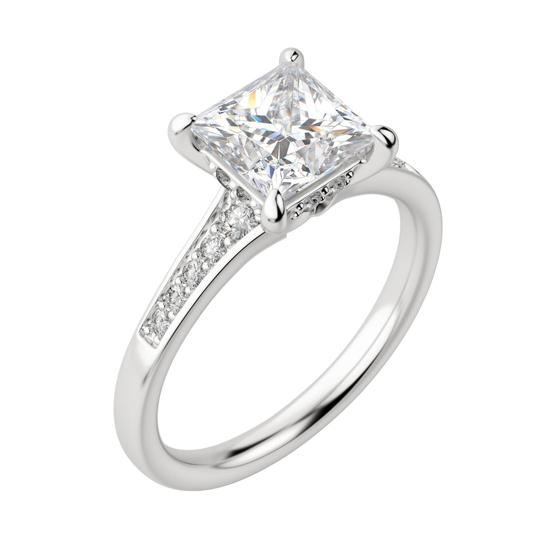 IRIS PRINCESS CUT MOISSANITE ENGAGEMENT RING