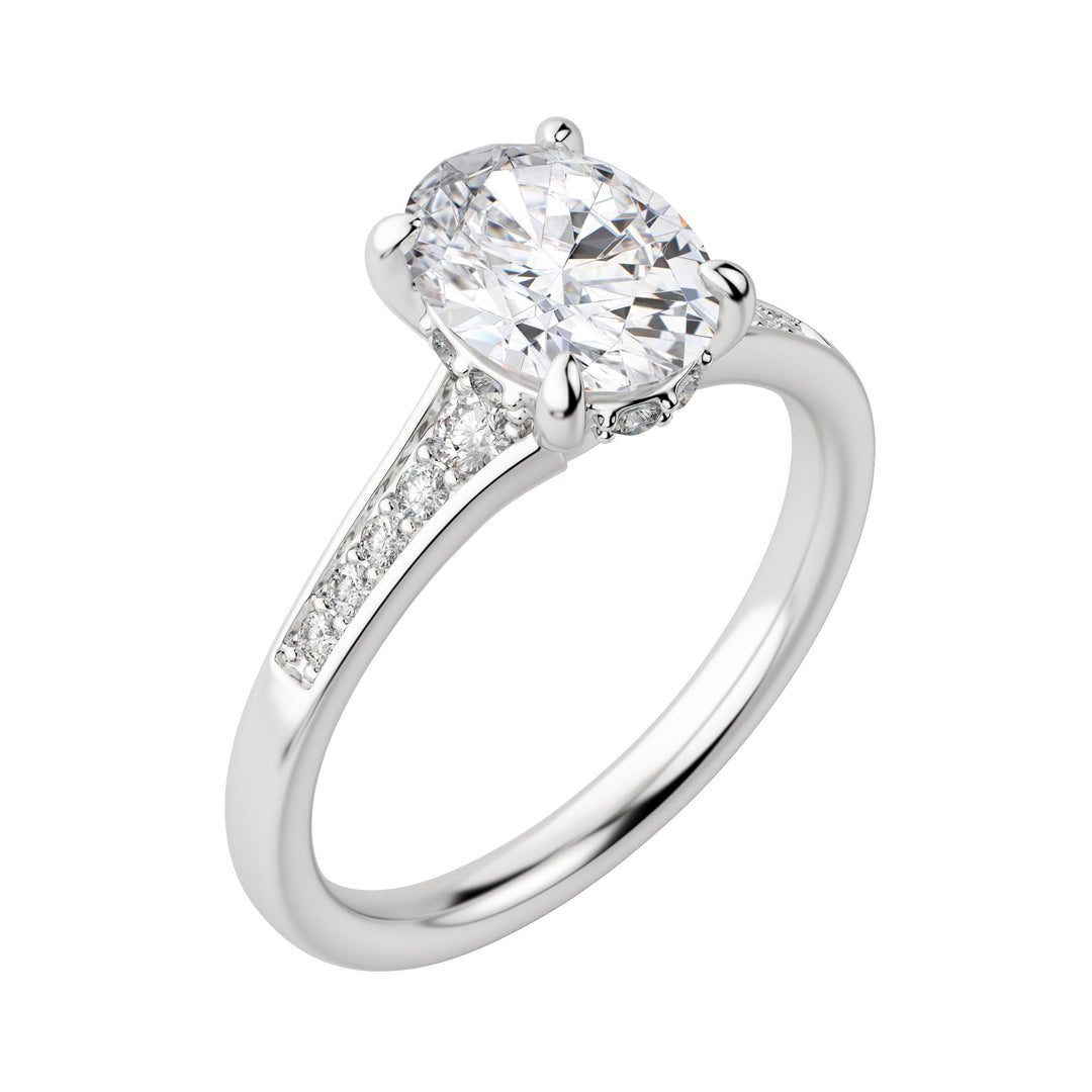 IRIS OVAL CUT MOISSANITE ENGAGEMENT RING