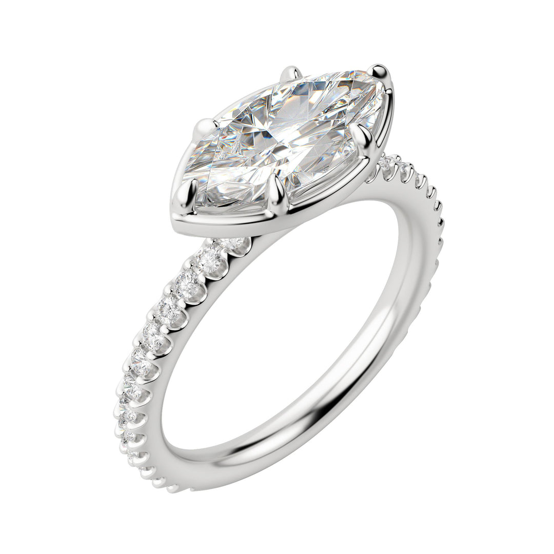 DAHL MARQUISE CUT MOISSANITE ENGAGEMENT RING