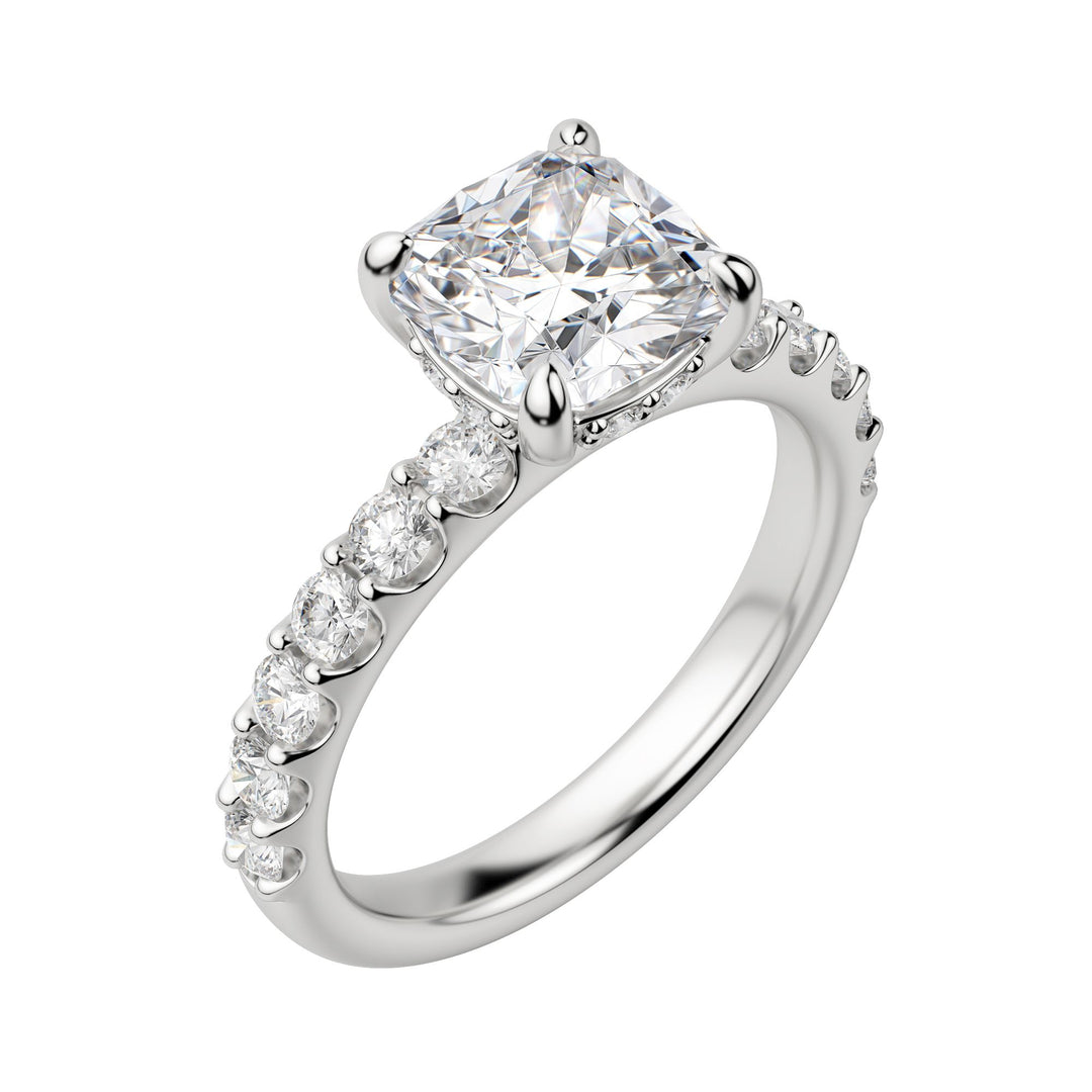 HOLM BOLD CUSHION CUT MOISSANITE ENGAGEMENT RING