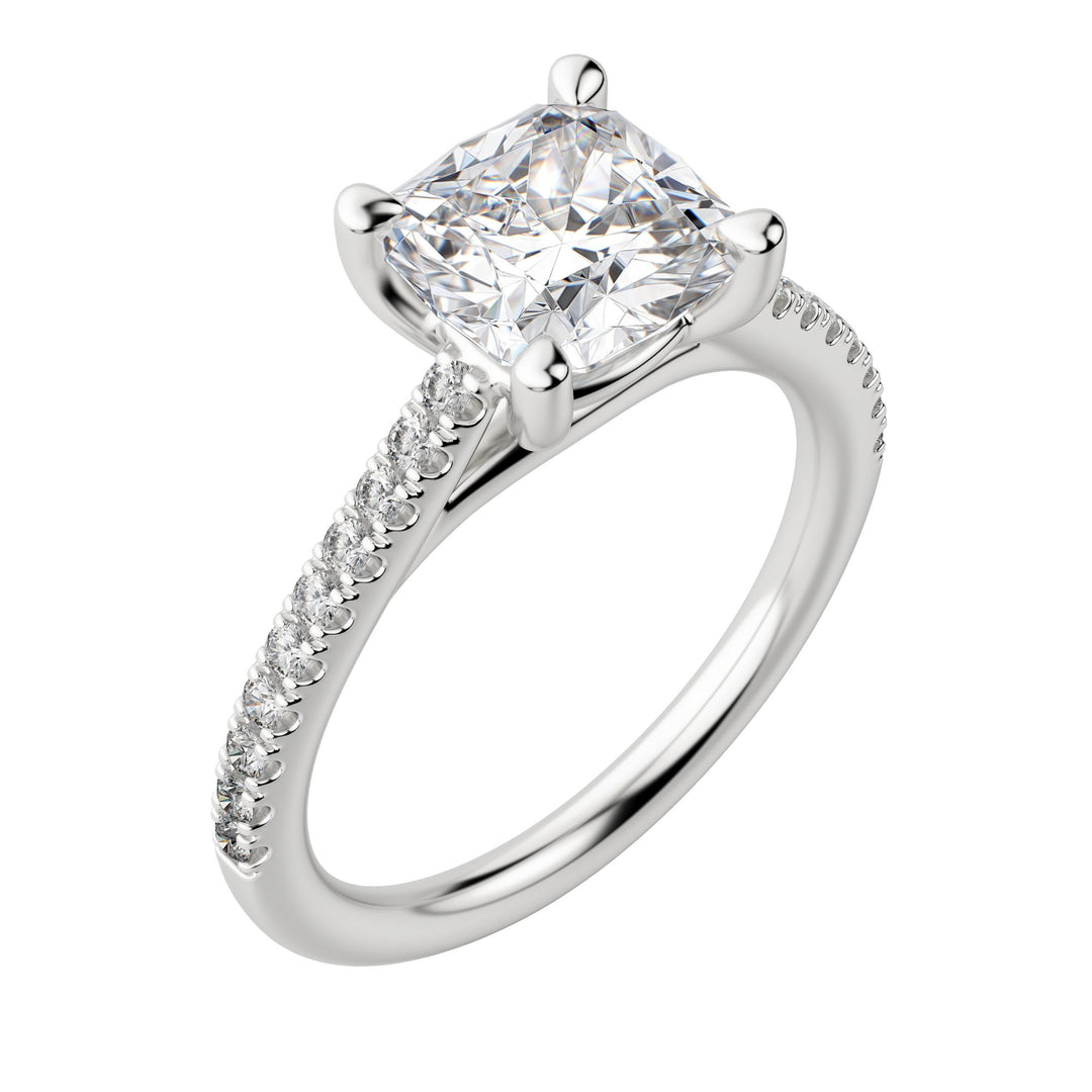 SONE CUSHION CUT MOISSANITE ENGAGEMENT RING